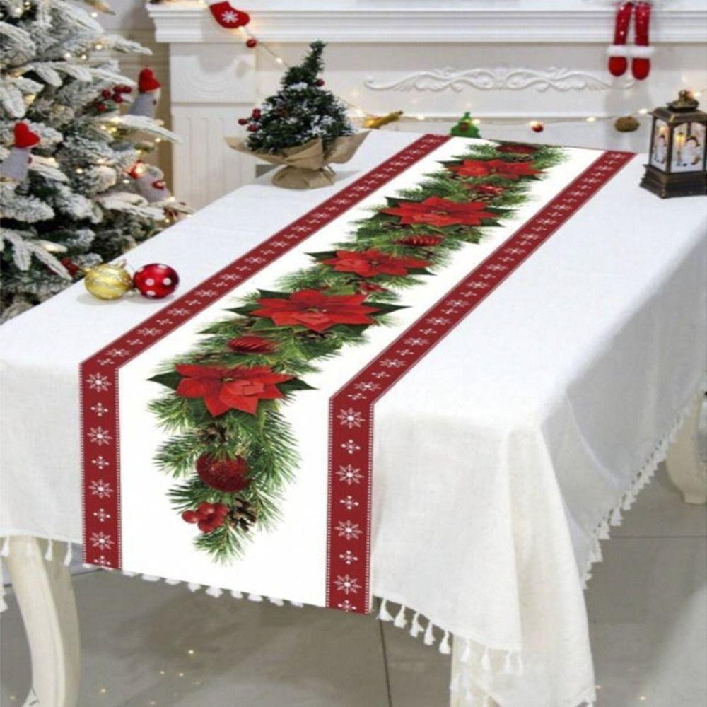 Faceless Gnome Christmas Table Runner Ornament New Year Tablecloth New Table Decor  For Home