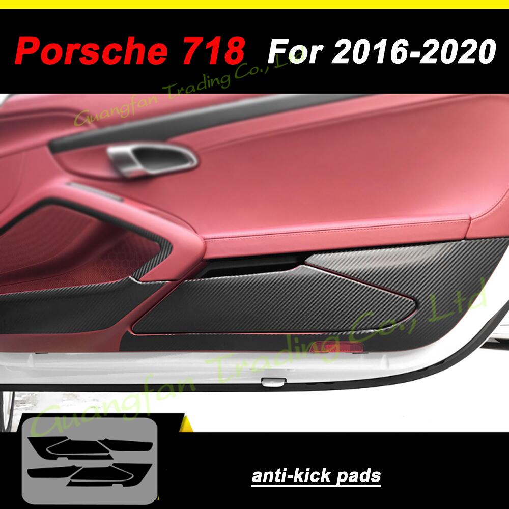 For Porsche 718 2016- Car-Styling 3D5D Carbon Fiber Car Interior Center Console Color Molding Sticker Decals Part Accessorie