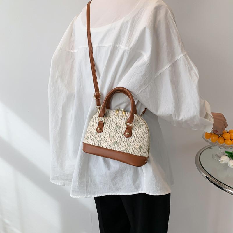 Stylish Vintage Shell Bag For Women In Black Beige Brown And Khaki Perfect For Casual Daily Use