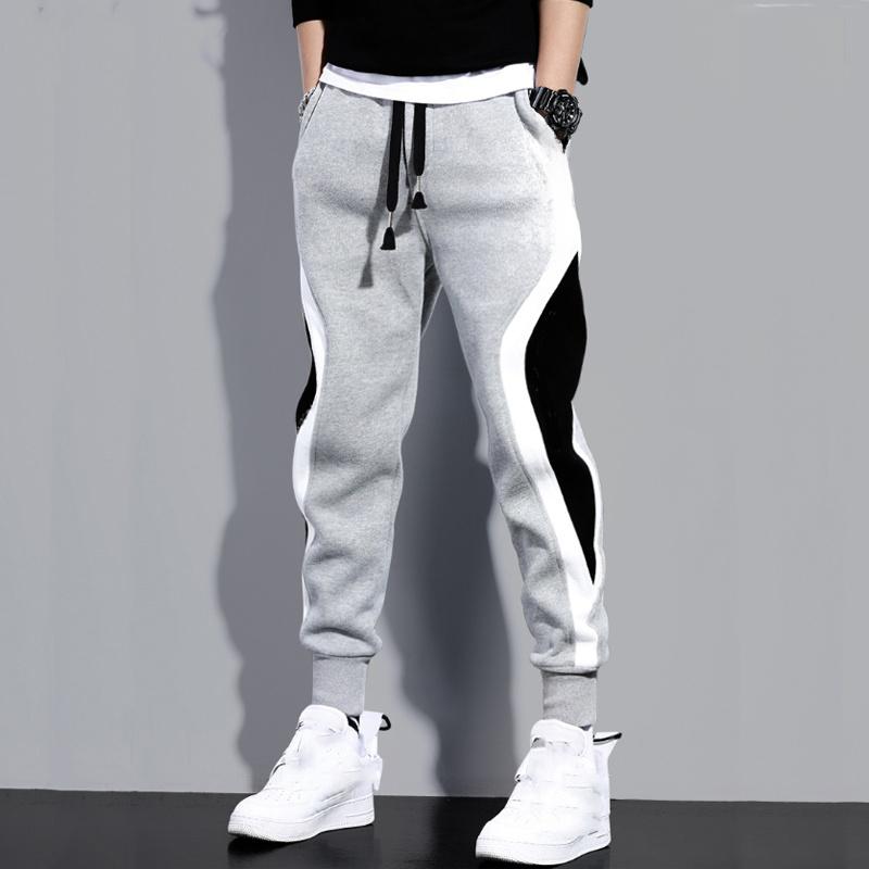 Calças masculinas de outono calças soltas calças de jogger bolso calças esportivas casuais calças masculinas da moda roupas de rua