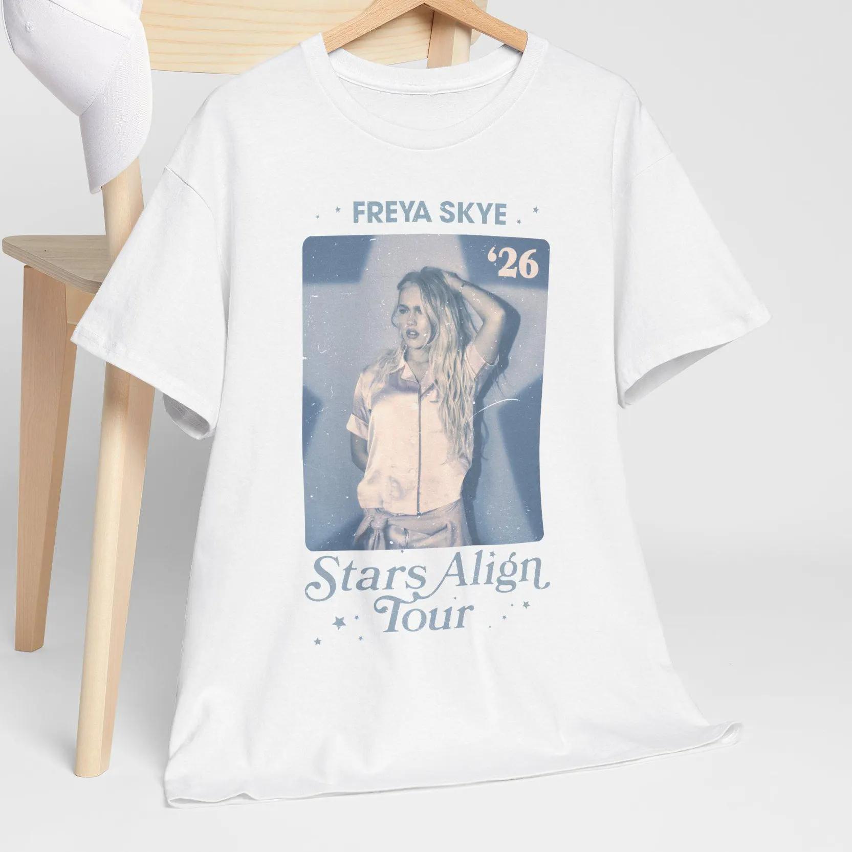 

Freya Skye Stars Align Tour Graphic Tshirt for Unisex and Women Summer Pure Cotton Clothing Fashion Casual Short Sleeved Tshirt S