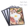 BAAJ-4PCS Menu Covers, Menu Covers 8.5X11inch, Menu Holder 4 Page 8 View, Restaurant Menu Covers For A4 Size Paper, Menu Book Du