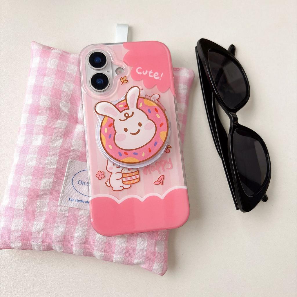 Apple Mobile Phone Case 17 for iPhone16promax Magnetic Mobile Phone Case Girl Pink Bow