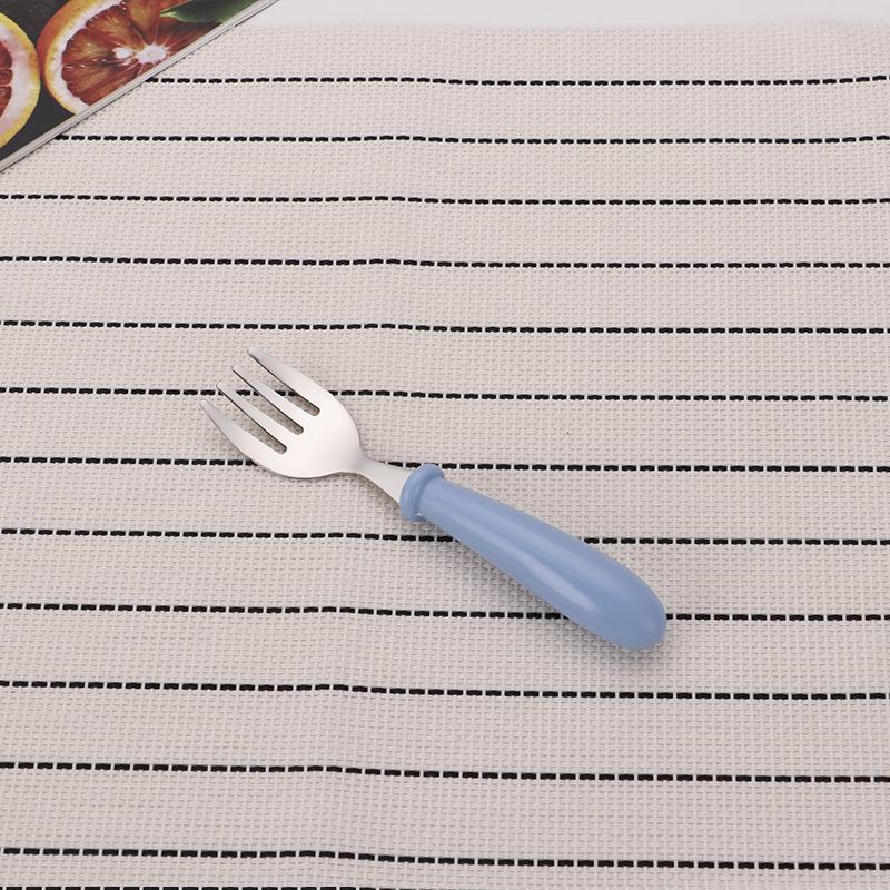 Stainless Steel Children's Tableware Set Spoon and Fork Anti-drop and Anti-scalding Kindergarten Portable Storage Box Household Tableware