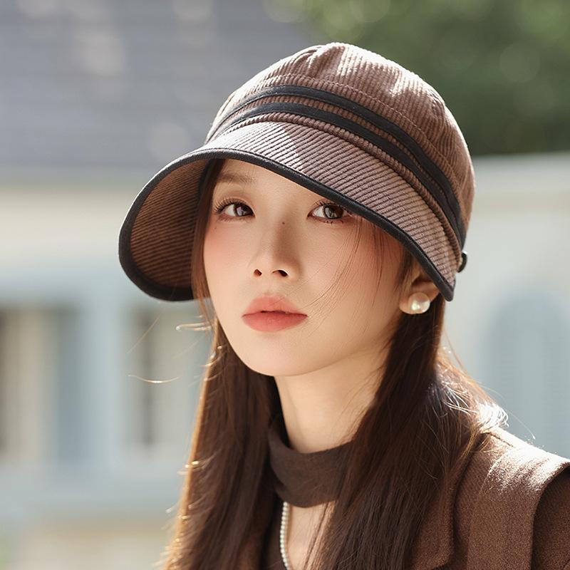 Autumn and Winter New Hemming Wide Brim Bucket Hat Outdoor Warm Windproof Sun Hat Adult Women Windproof Sun Protection Basin Hat