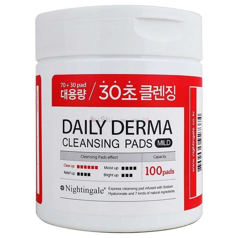 Nightingale Daily Derma Mild Cleansing Pad, Pack of 100, 1 pcs