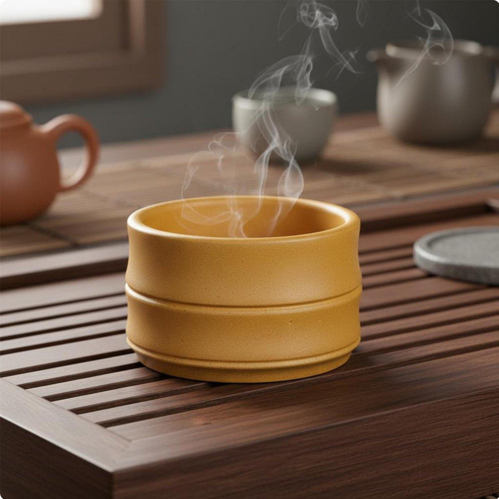 Yixing Clay Teacup Original Bamboo Joint Cup Handmade Tea Tasting