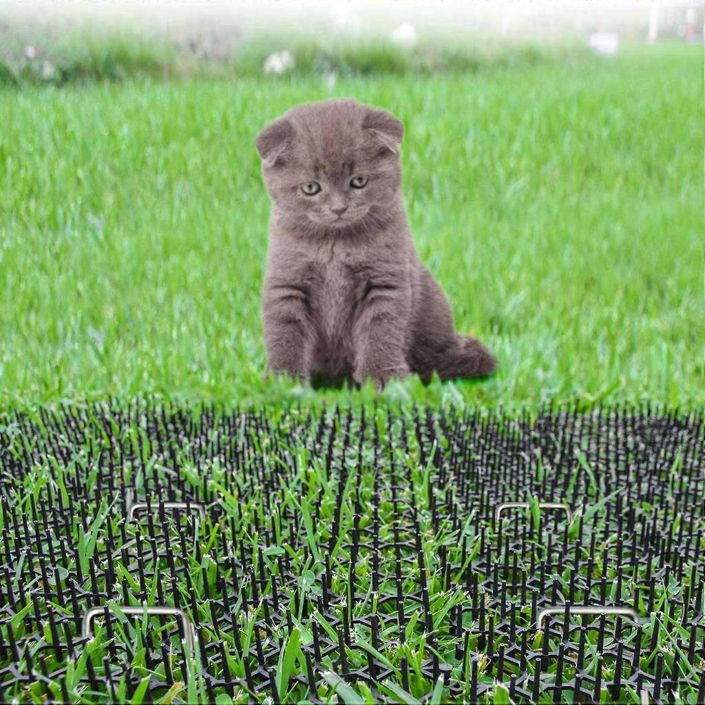20Pcs Cat Scat Spike Mats - Anti Digging Flexible Pet Safe Deterrent Spike Pad for Outdoor Garden 49cmX13cm