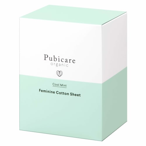 Pubicare Organic Feminine Cotton Sheets, Cool Mint, 20 sheets