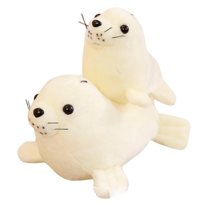 White Sea Lion Stuffed Toy Plush Animal Doll Children Sleeping Gift Partner