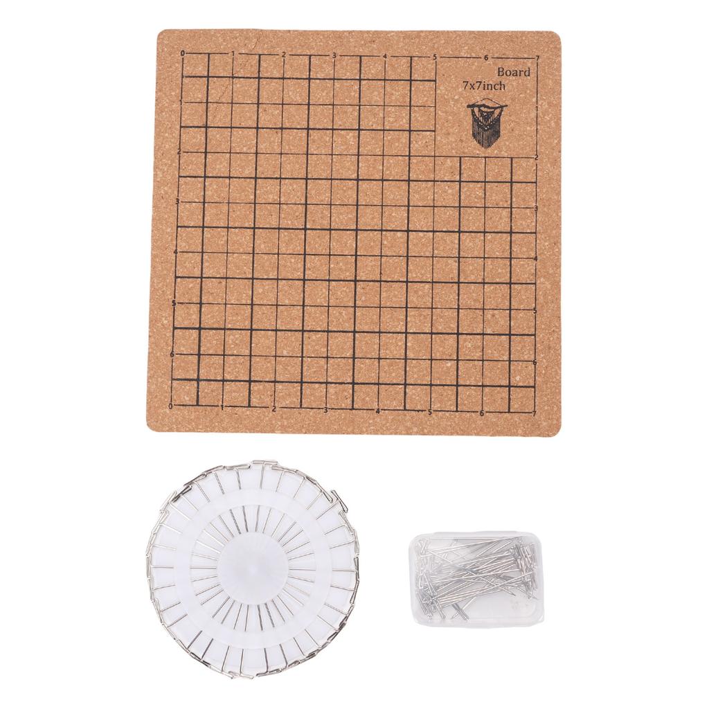 Macrame Board Set Supplies Kit with 30 T Pins for Jewelry Making Handmade Braiding Reusable Cork
