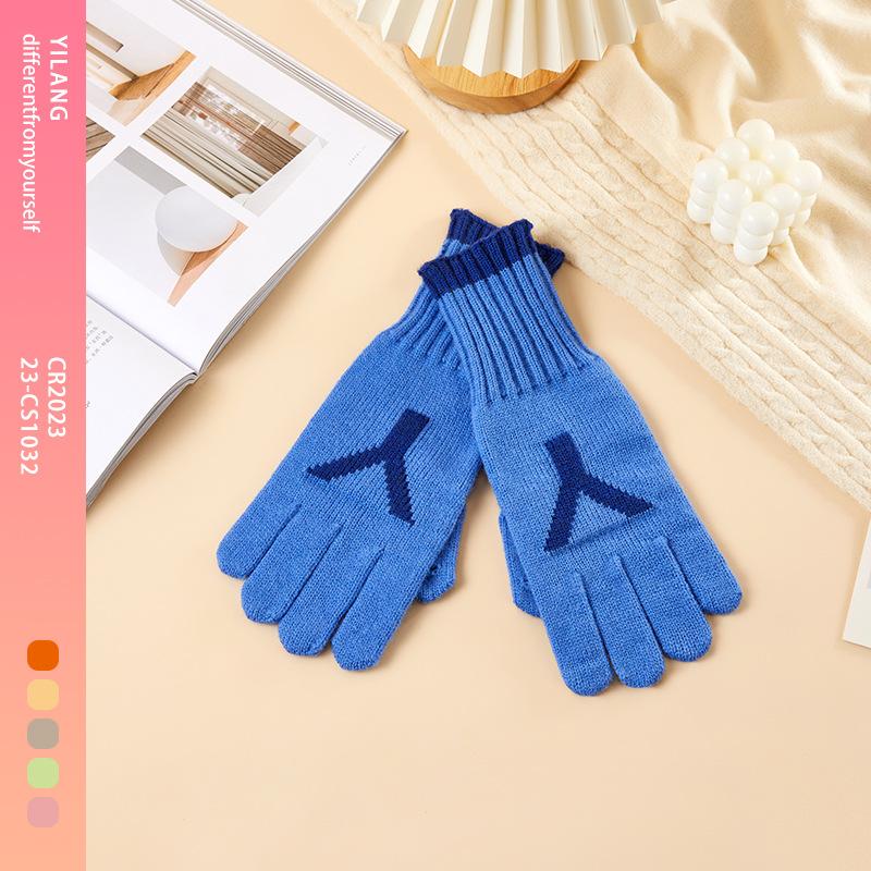 

Новые буквы для пар Вязаные перчатки для тепла Мужские и женские Холодные и теплые перчатки с сенсорным экраном для пальцев Average size