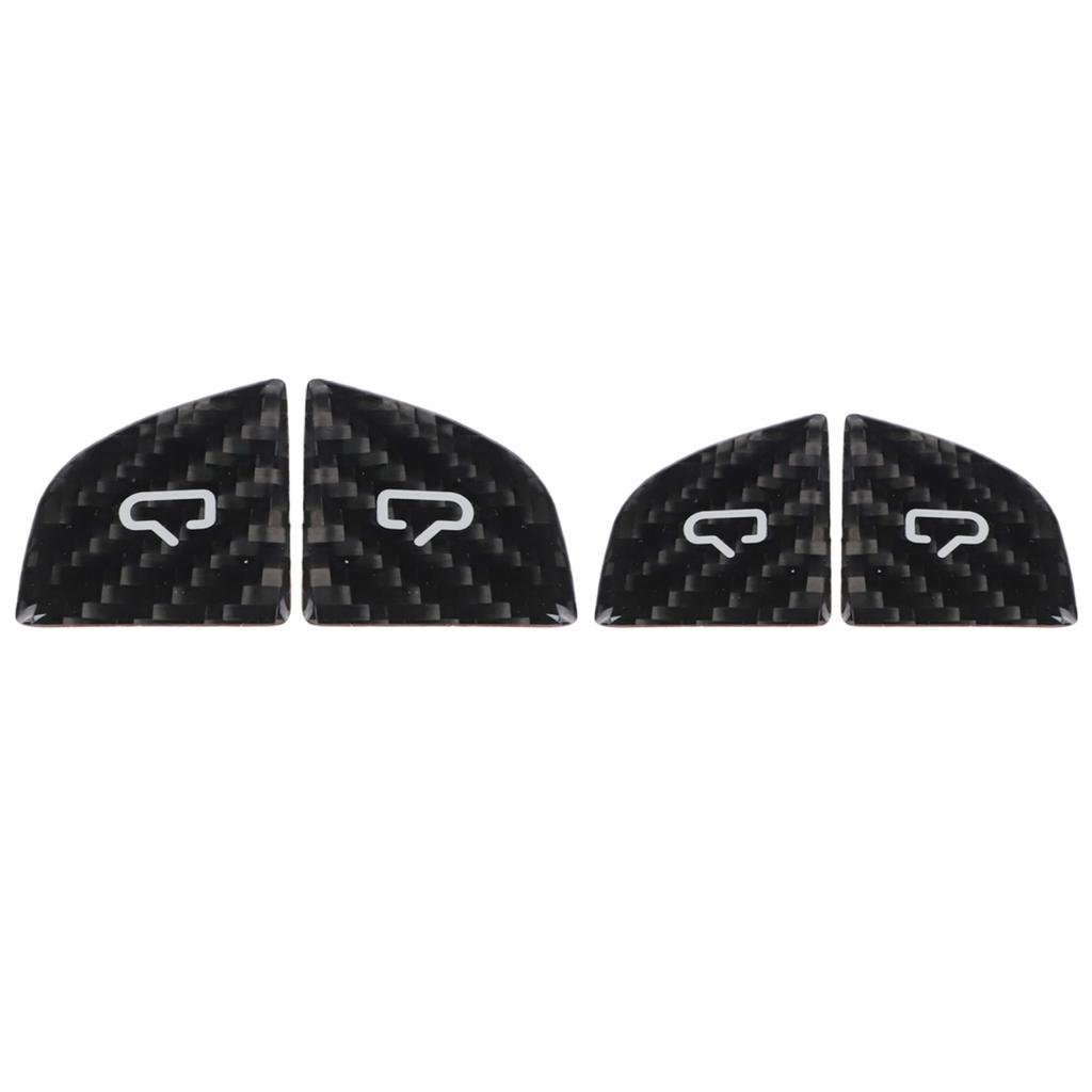 Carbon Fiber Material Window Switch Decor Easy Installation Kit