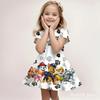 Kids Fashion Paw Patrol Sundress Summer Casual Beach Dress Cute Cartoon Print