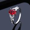 Elegant Geometric Copper Ring with Zirconia for Women