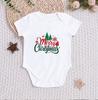 Four Seasons Baby Bodysuit: Newborn Triangle Romper with Christmas Print, Short Sleeve Onesie for Comfortable Outings