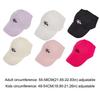 Solid Color Heart Embroidered Baseball Hat Breathable Visor Cap Parent-child Cap  For Women Kids