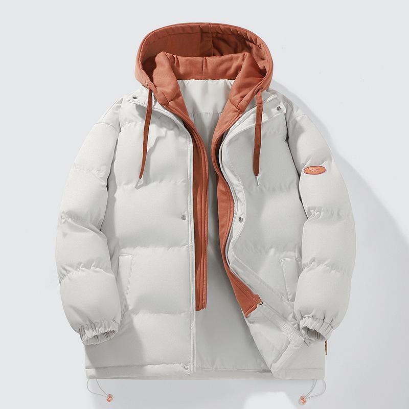 

Men s and Women s New Cotton-padded Clothes In Autumn and Winter, Fake Two Winter Coats, Men s Cotton-padded Clothes, Popular Cotton-padded Clothes L брудно-білий