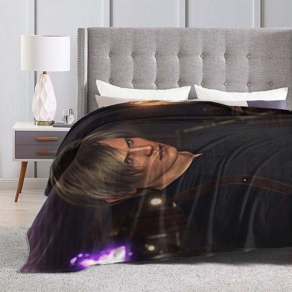 Leon Kennedy Bedding Throws Warm Cozy Funny Blanket  For Living Room Travel Car Flannel Bedspread Bed Cover