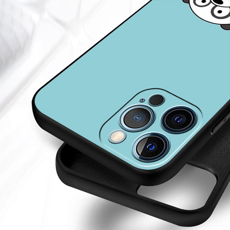Funda Case For Apple iPhone 14 11 13 7 12 Pro 7 XR XS Max 8 Plus 6 14Pro 13Mini Black Soft Phone Coque We Bare Bears Cartoon