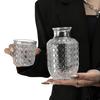 Hochwertiges geprägtes Glas Trinkgeschirr Set Abendessen Getränke Behälter Langlebige Reliefkelche Geeignet für verschiedene Anlässe