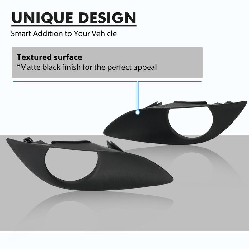 BEVINSEE Front Bumper Clear Fog Lights Lamps w/ Switch & Cables & Lamp Frame for Toyota Yaris Hatchback 2009-2011