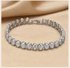 Tennis Bracelet for Women Silver Plated Cubic Zirconia Link Non-tarnish Waterproof Chunky Chain Hip-hop Jewelry Jewelry