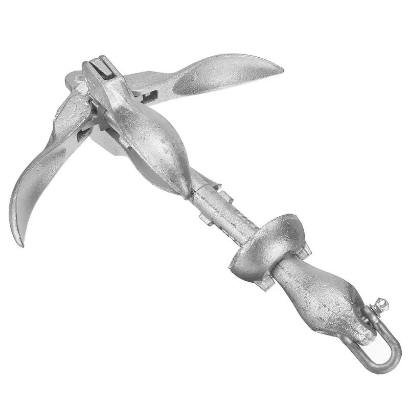 For Marine Yacht Folding Anchor Kayak Canoe 2.5KG/3.2KG Cast Aluminum Boat Folding Grapnel Anchor Docking Hardware