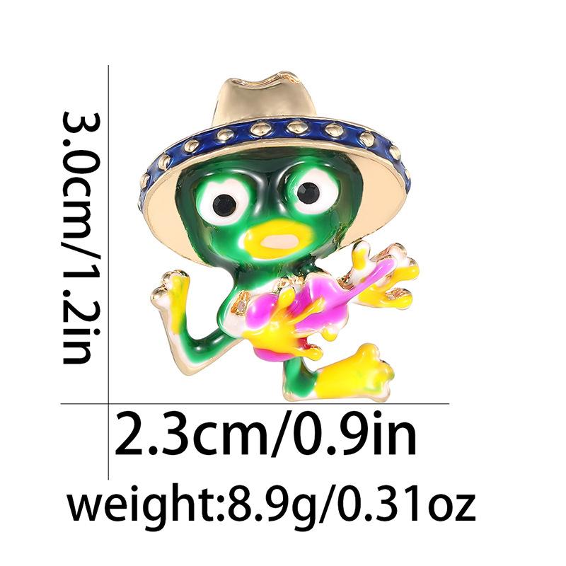 Eulen-Frosch-Brosche, Strassstein-Ölgemälde umweltfreundlich, Legierung Brustblume, vielseitige Persönlichkeit, Tierbrosche, Europäisch und Amerikanisch