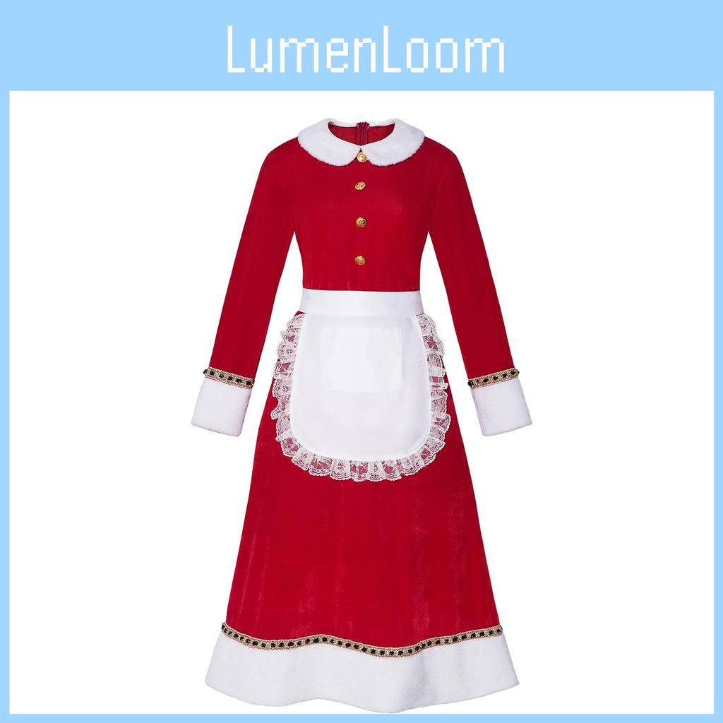 Christmas Cosplay Dress With Velvet Fabric For Anime And Fantasy Party Wear
