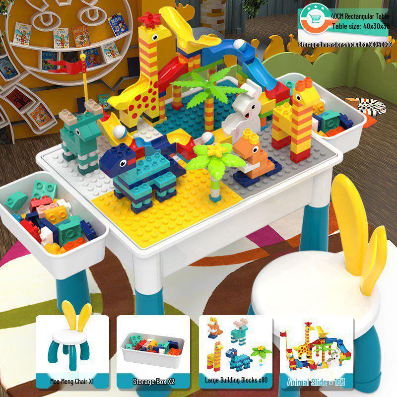 2026 New Model: Children's Educational Building Block Table, Multifunctional Puzzle Game for Ages 3-6