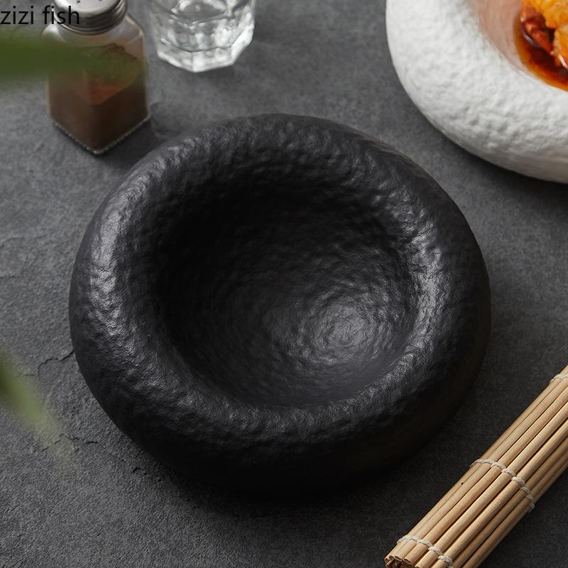 Assiette à dîner en céramique à double couche Assiettes à dessert inclinées Assiettes à plat froid Assiettes à soupe Disque à piqûres Bol à fruits Bol à salade Plateau à collation