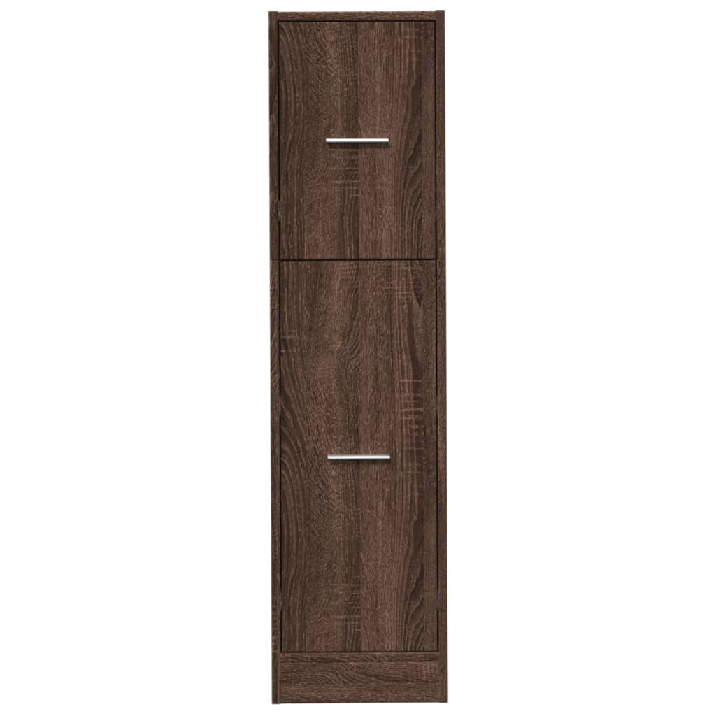 Apothecary Cabinet Brown Oak Effect 30x41x118 cm Engineered Wood