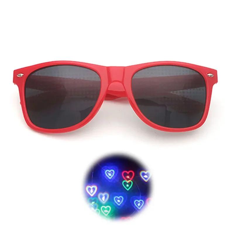 ladies Fashion Diffractive Optical Fireworks Glasses Special Effect Sunglasses Adult Dance Light Show Sunglasses Female Glasses