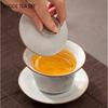 Chinesische Ru-Ofen Keramik Gaiwan Reise-Teeschale Haushalt Handgefertigte Teegeschirr-Zubehör Trinkgeschirr Tragbar Persönliche Teetasse 150ml