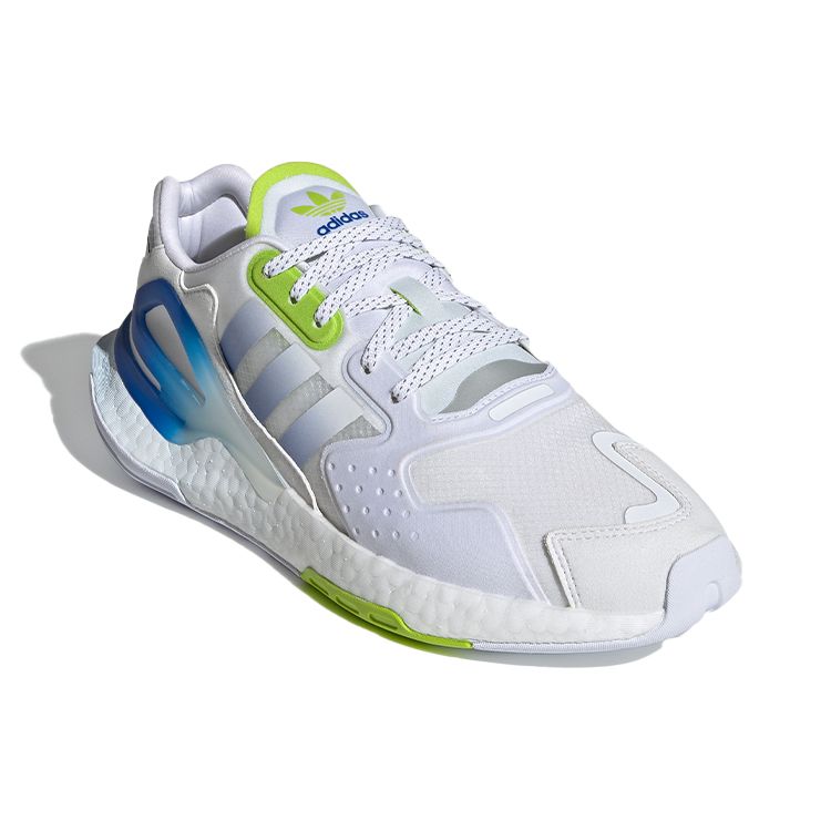 Adidas Day Jogger Weiß Polarblau Unisex Sneaker Wolkenweiß Himmelblau Säure-Minze GW4912