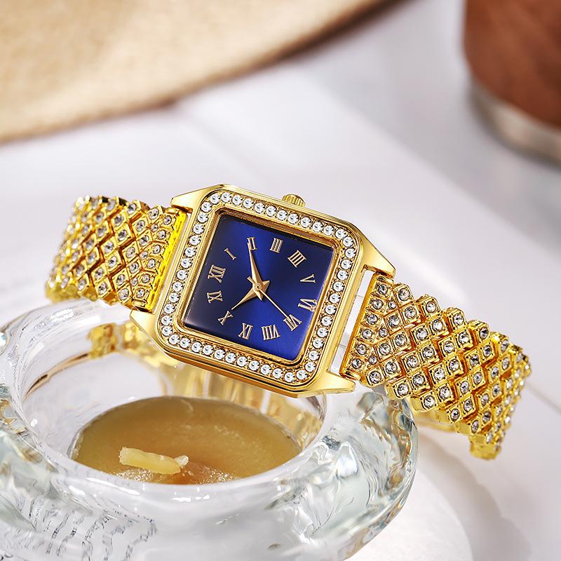 Nieuwe Mode Dames Armband Vierkante Horloges Dames Quartz Polshorloge Voor Valentijnsdag Verjaardagscadeaus