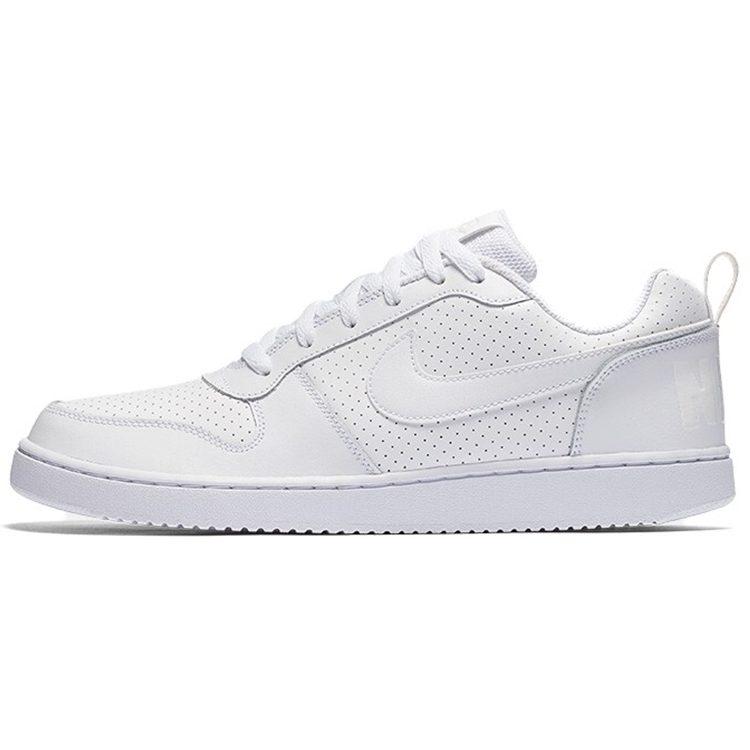 Nike Court Borough Low Triple White Synthetic Leather Vintage Slip Resistant Cushioning Abrasion Resistant Low Top 838937-111