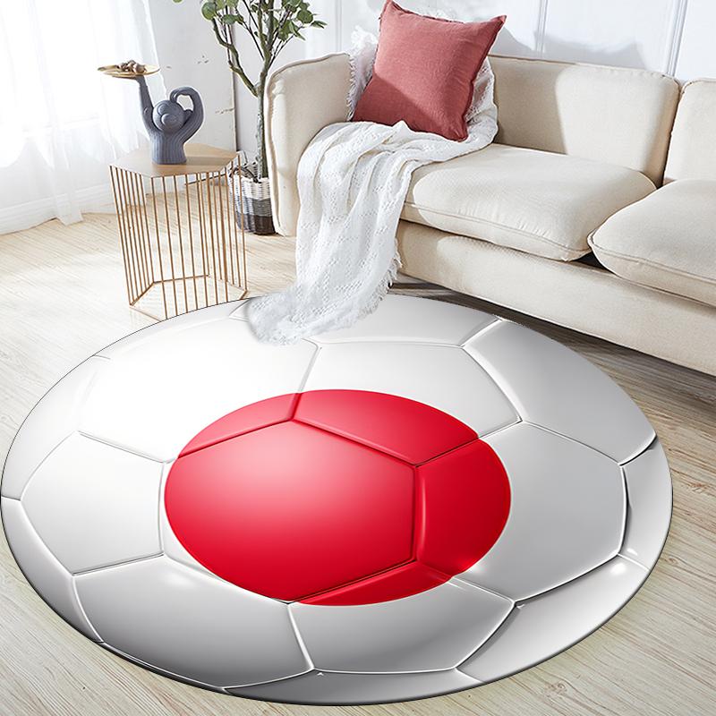 Tappeto Rotondo con Stampa Cartoon, Tappeto per Soggiorno Camera da Letto Divano Sala Giochi Decorazione, Tappetino Antiscivolo