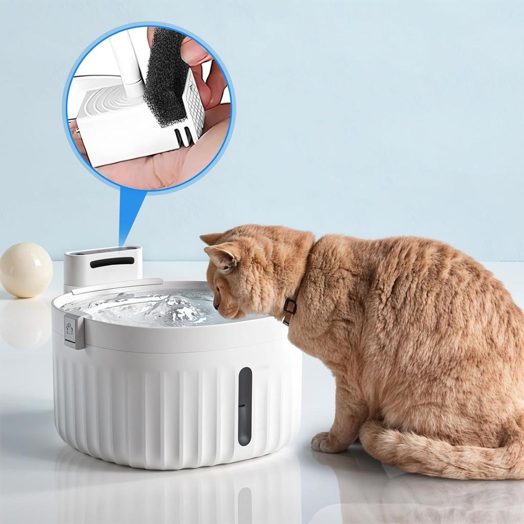 12 Piece Cat Fountain Sponge Replacement Cat Water Fountain Filters Pre-Filter Sponges Foam Sponges Cat Fountain Sponge Filter for 92oz/2.8L Cat Pet