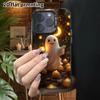 Phone Case: 2D Flat, Suitable for iPhone 18 17 16 15 14 13Pro In Rainbow Silver, Couple Style, Timah Lantern Ghost, Christmas and Halloween Gifts