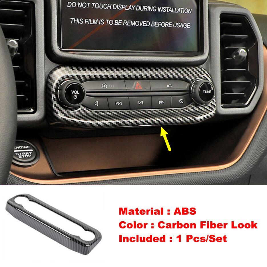 

For Ford Bronco Sport - 2025 Carbon Fiber Car Steering Wheel / Glass Switch / Gear Box Control Panel Accessories Cover Trim Air AC panel