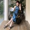 Neue Damenbekleidung Retro-Druck Schlitzgabel verbesserter Cheongsam Slim-Kleid