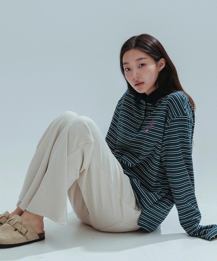 ANNEHEARTS Soft Knit Wide Easy Pants_Oatmeal