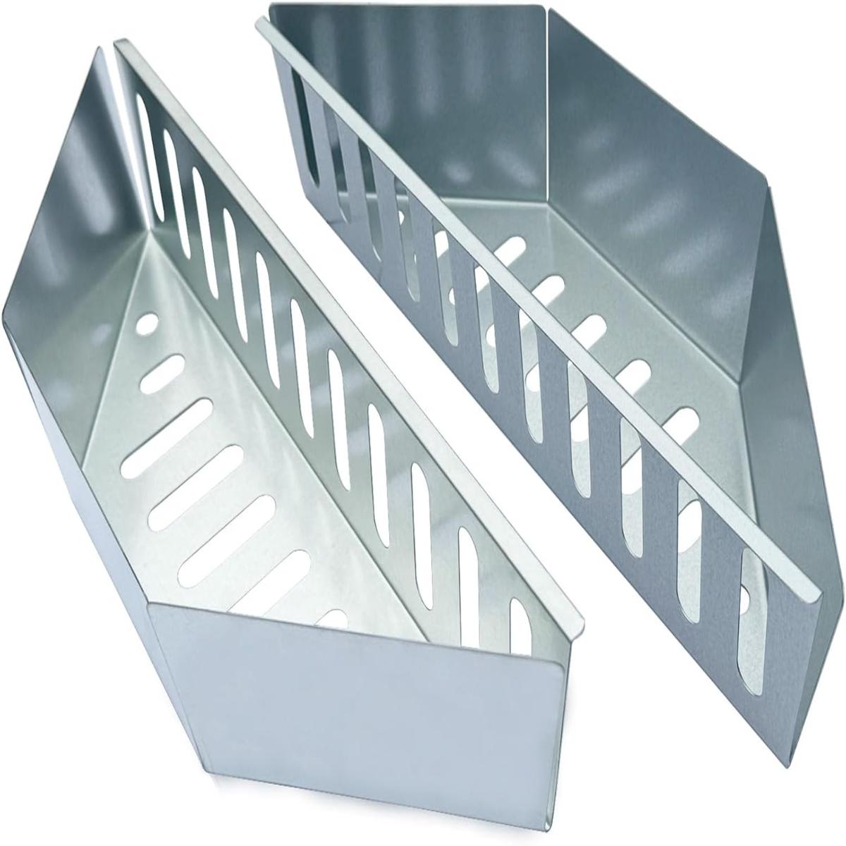 

Charcoal Basket Stainless Steel Char Holder, Compatible with Weber Grilling Accessories Charcoal Container Contoured Carbon Briquet Grilling Baskets 2pcs