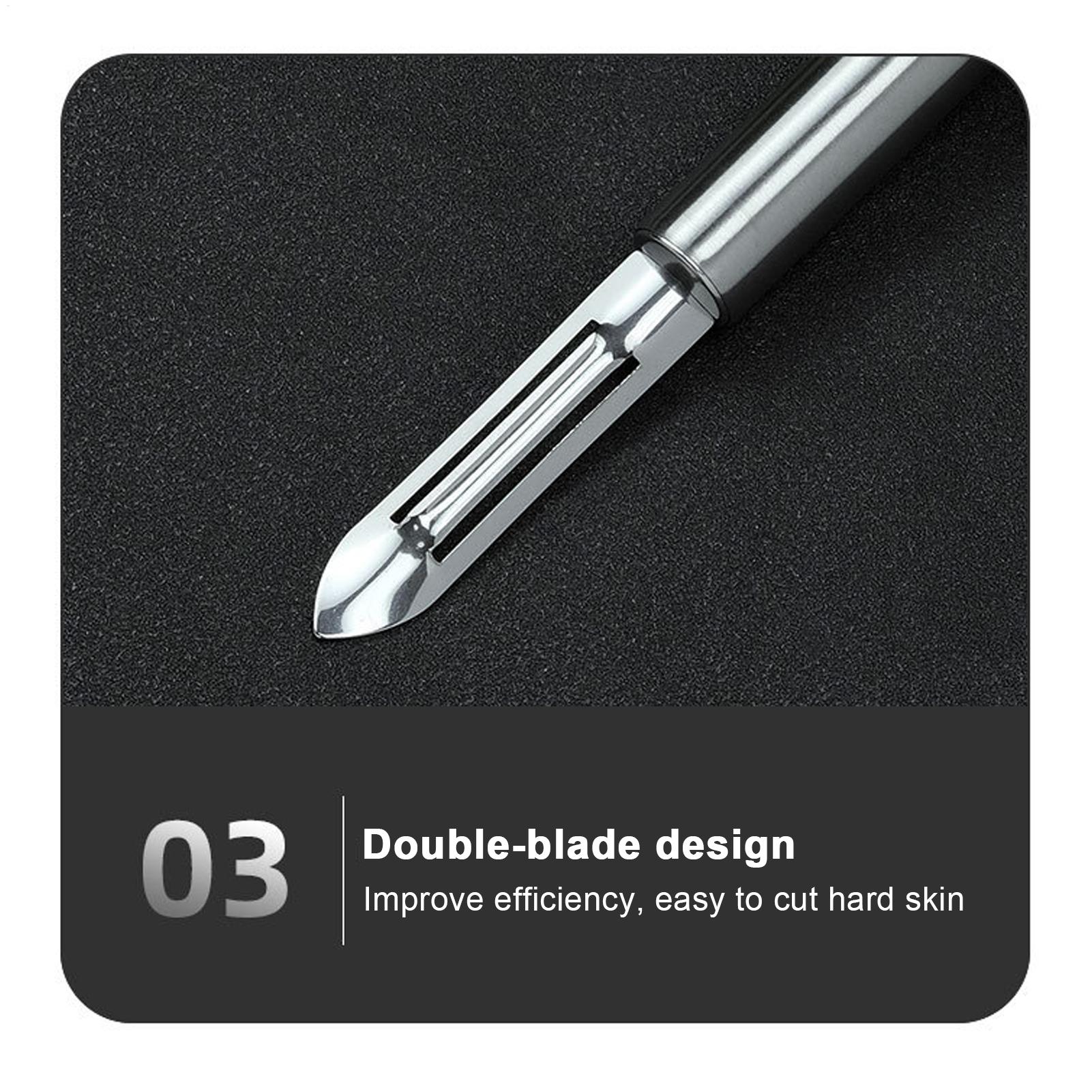 

Двусторонняя овощечистка Подвесной кухонный гаджет Ручной инструмент для чистки фруктов и овощей для приготовления пищи дома, на пикниках CHINA