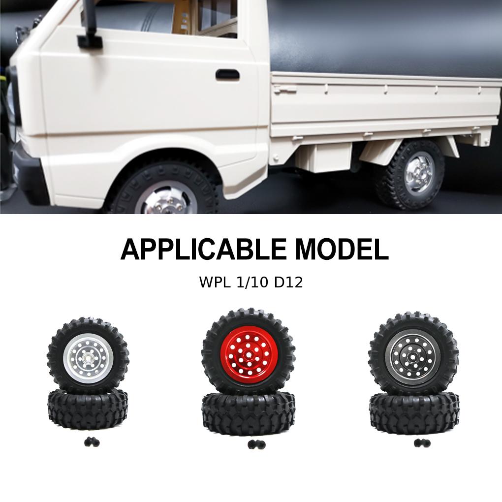 Wheel Rims Tyre For D12 Plastic OFF-Road Wear-resistant 2pcs RC Car Accessories Replacement Parts RC Upgrade Part
