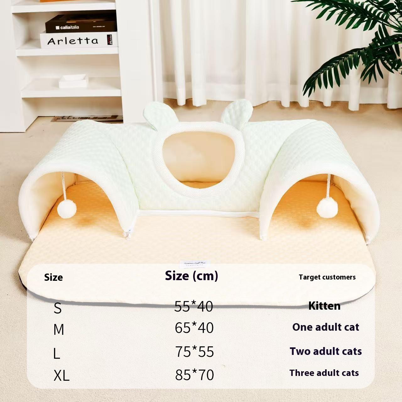 

Cat Nest Cartoon Cat Hide and Seek Cats Tunnel Play and Sleep Together Cats Bed Pet Nest Small Dog Semi Enclosed Bed L 75 55CM
