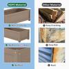 HDPE Raised Planter Box Outdoor Rot-Resistant and Non-Cracking Rectangle Planter 29.5 14.4 9.8 In Brown with Drainage Holes for