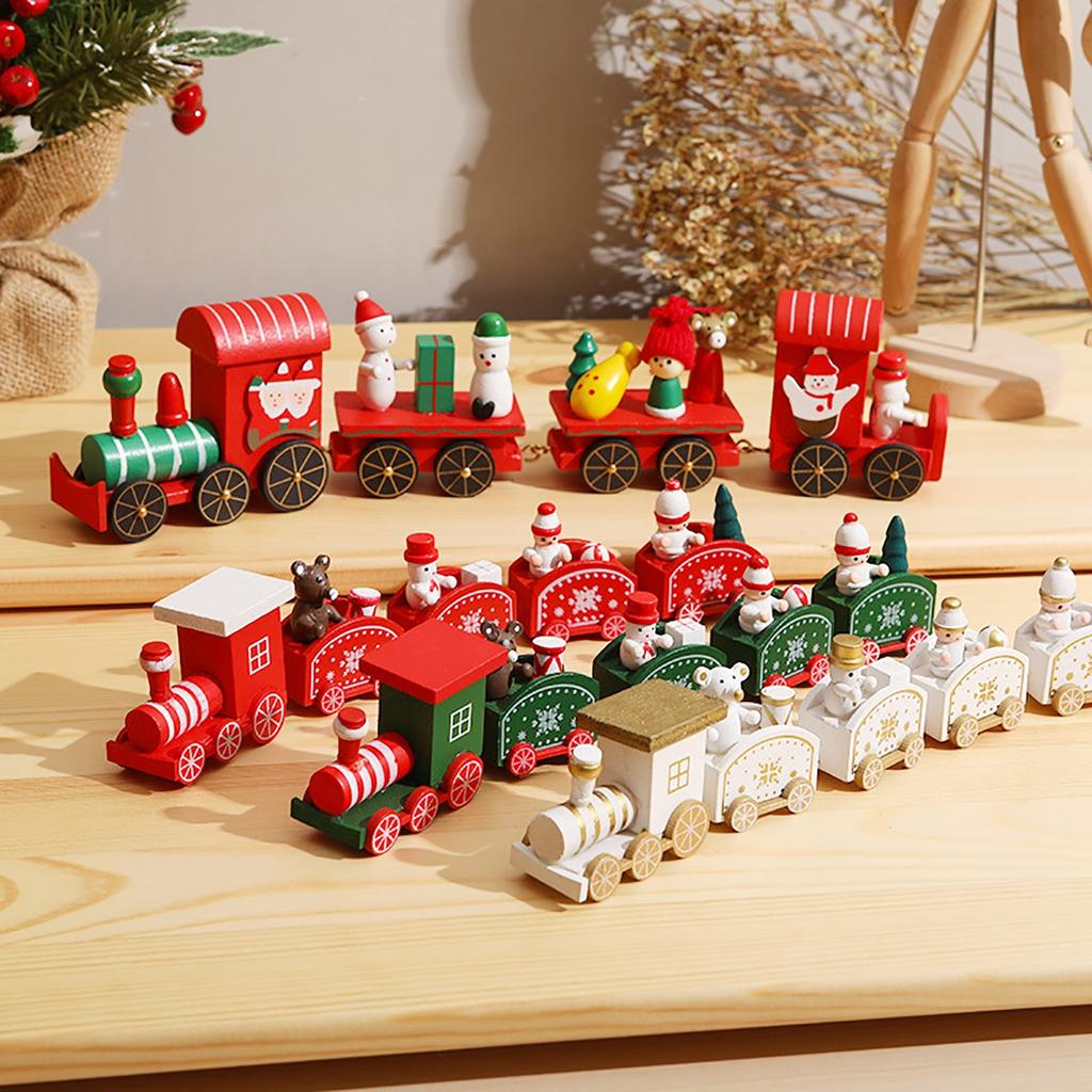 Wooden Train Christmas Ornament Merry Christmas Decoration For Home Table 2026 Xmas Gifts Noel Natal Navidad New Year 2026 Gifts